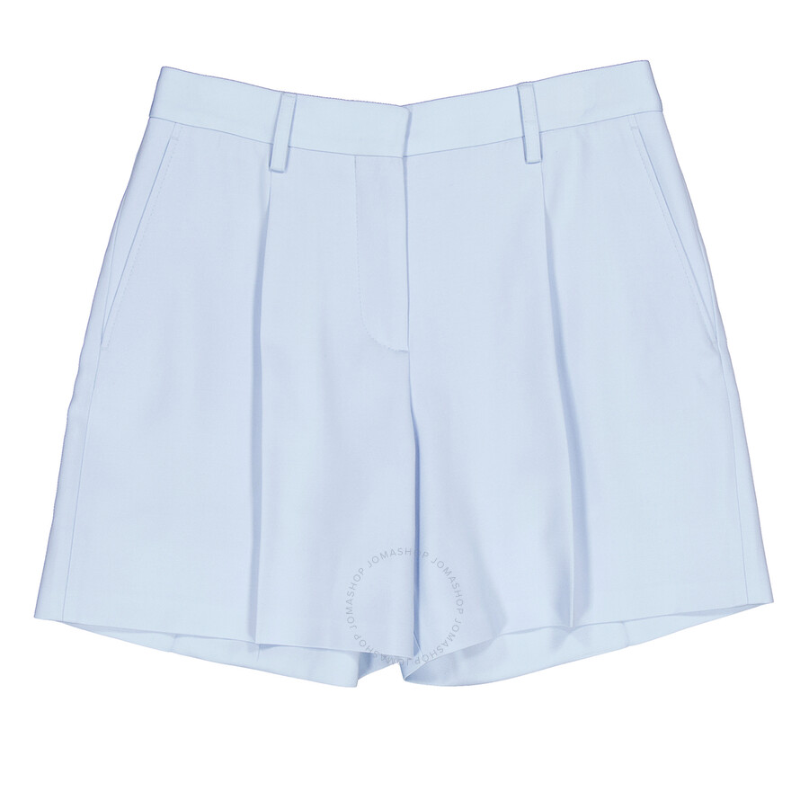 Burberry Pale Blue Lorie Tailored Shorts In Blue