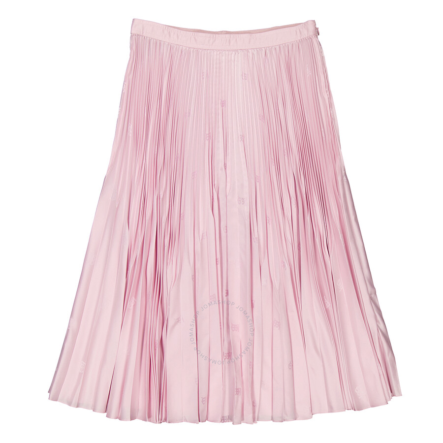 Burberry Pale Candy Pink Angelina Pleated Skirt In Pink