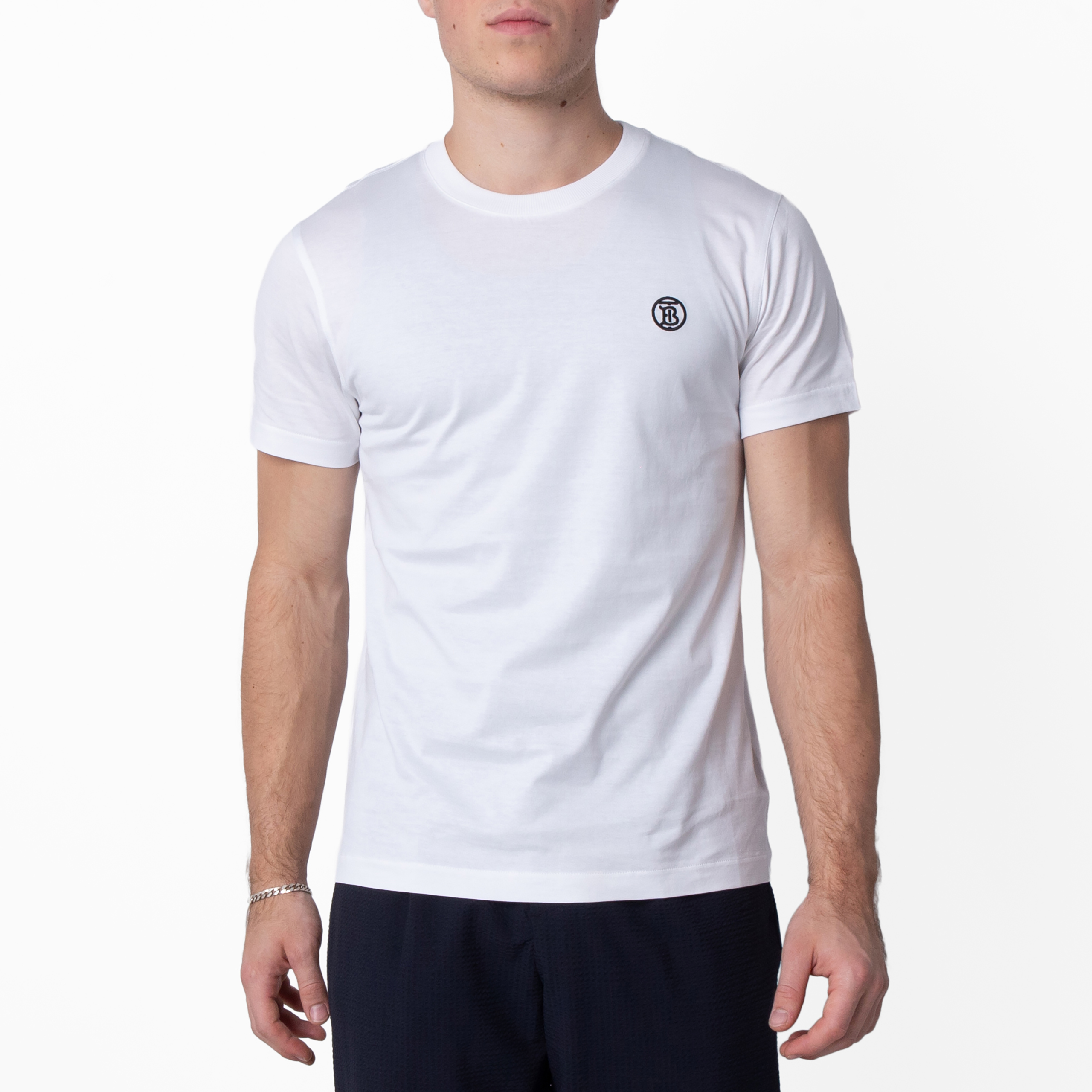 Burberry Parker TB Logo Cotton T-Shirt, Size Small 8084015