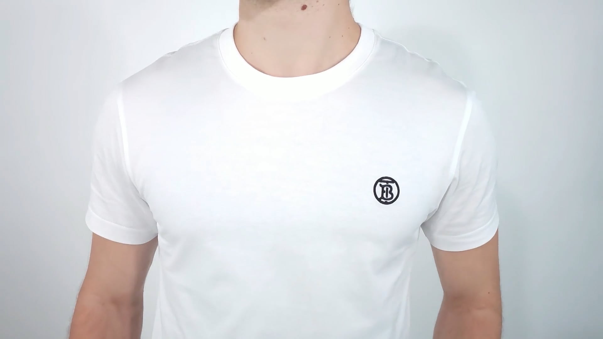 Burberry Parker TB Logo Cotton T-Shirt, Size Small 8084015