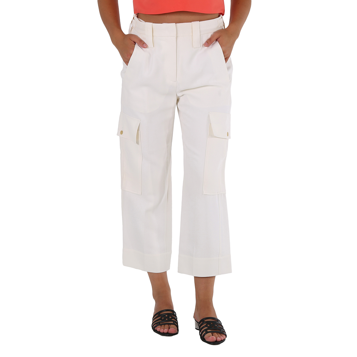 Burberry Passtown Slim Leg Pants in Natural White, Brand Size 6 