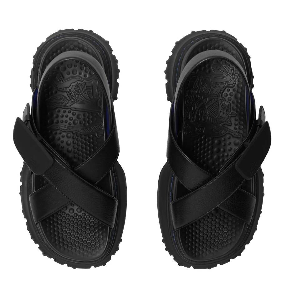 Burberry Pebbled Leather Sandals