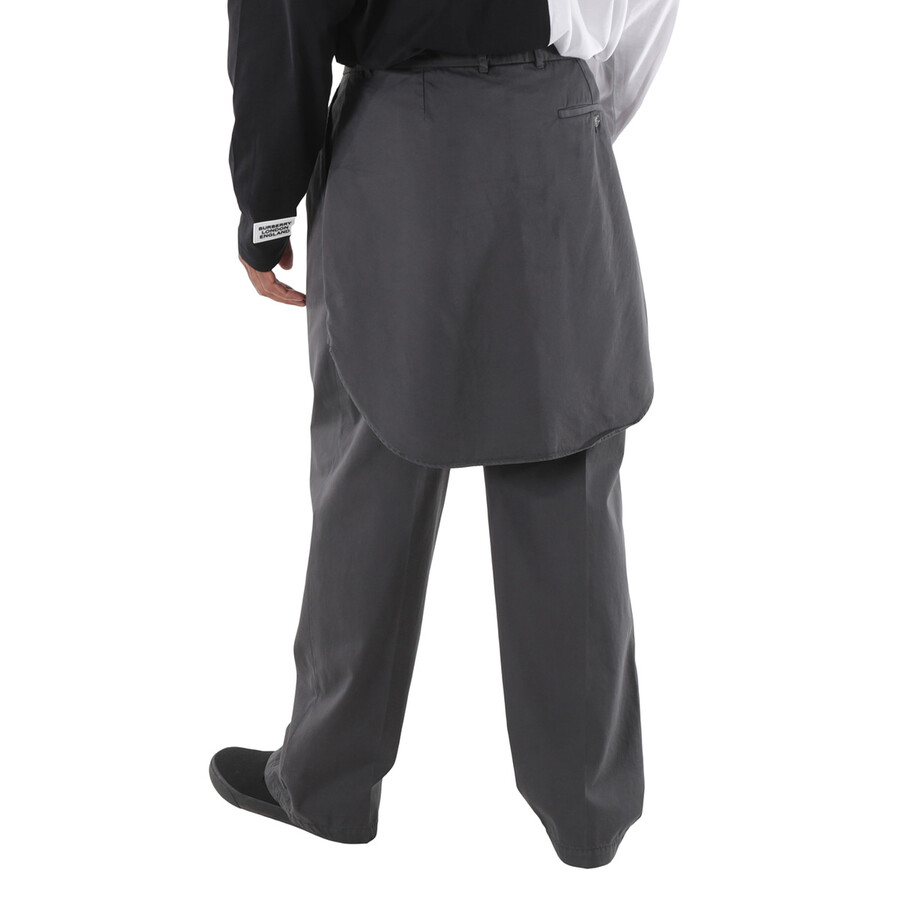 Burberry Pfd Wool Wide-leg Panel Detail Trousers