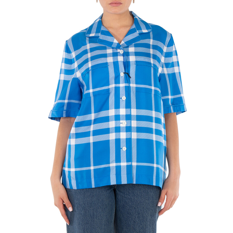Plaid-Patterned Button-Up Shirt