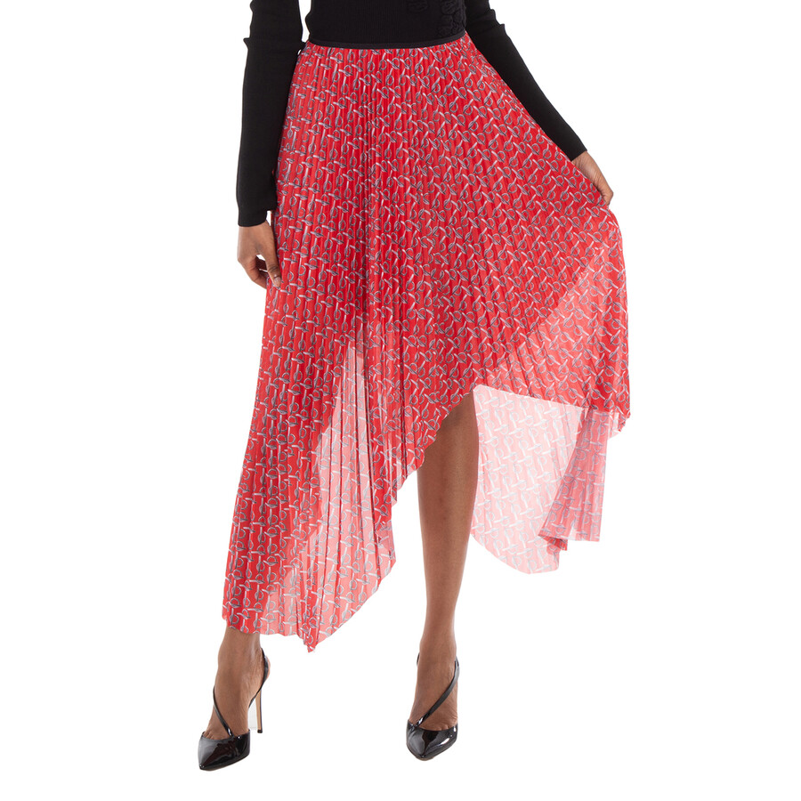Pleated B Jersey Midi Skirt