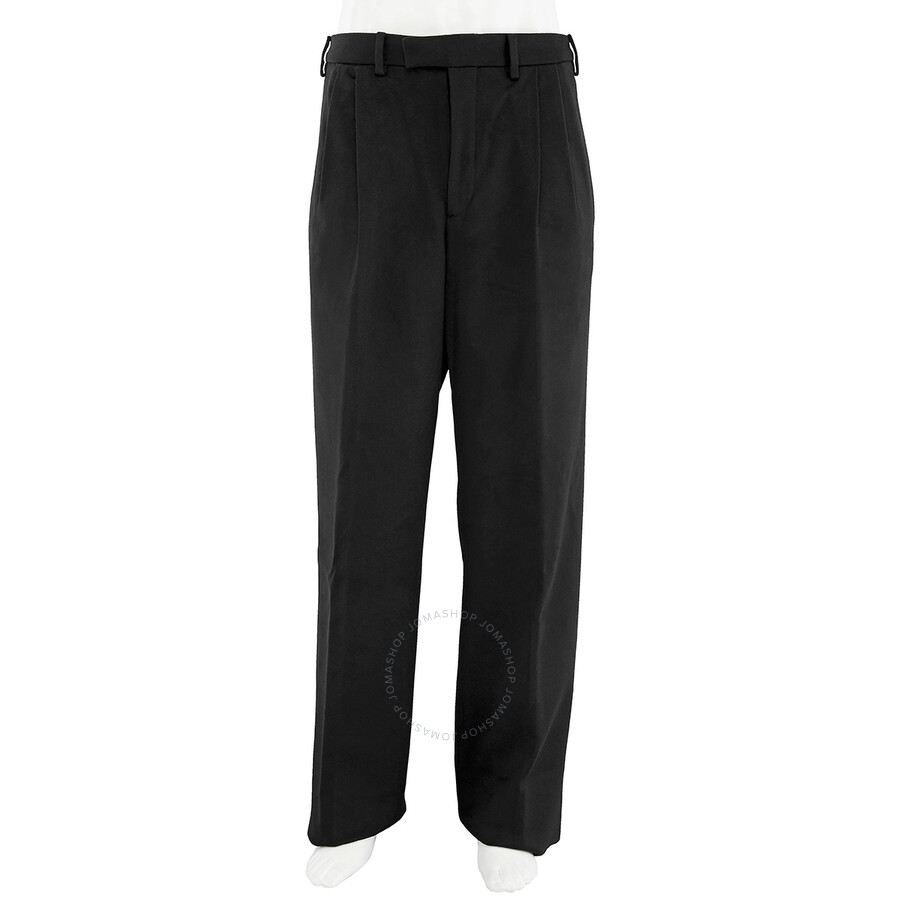 Burberry Pressed Front Wool Trousers In Blue/black