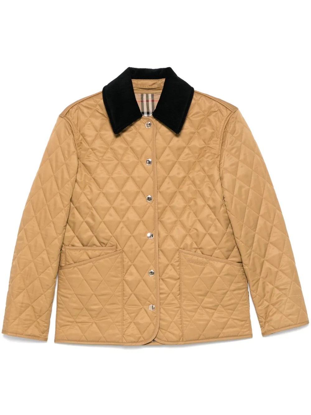 Burberry Quilted Barn Jacket In Yellow
