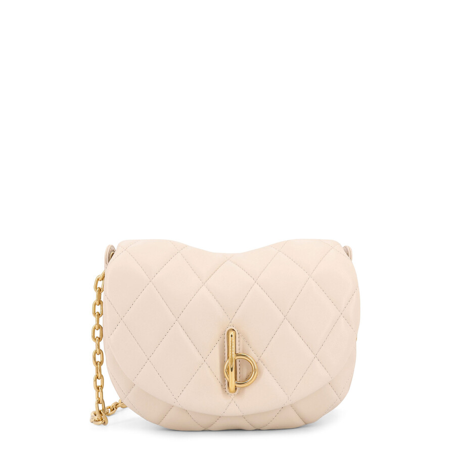 Burberry Rocking Horse Quilted Leather Shoulder Bag In Pink