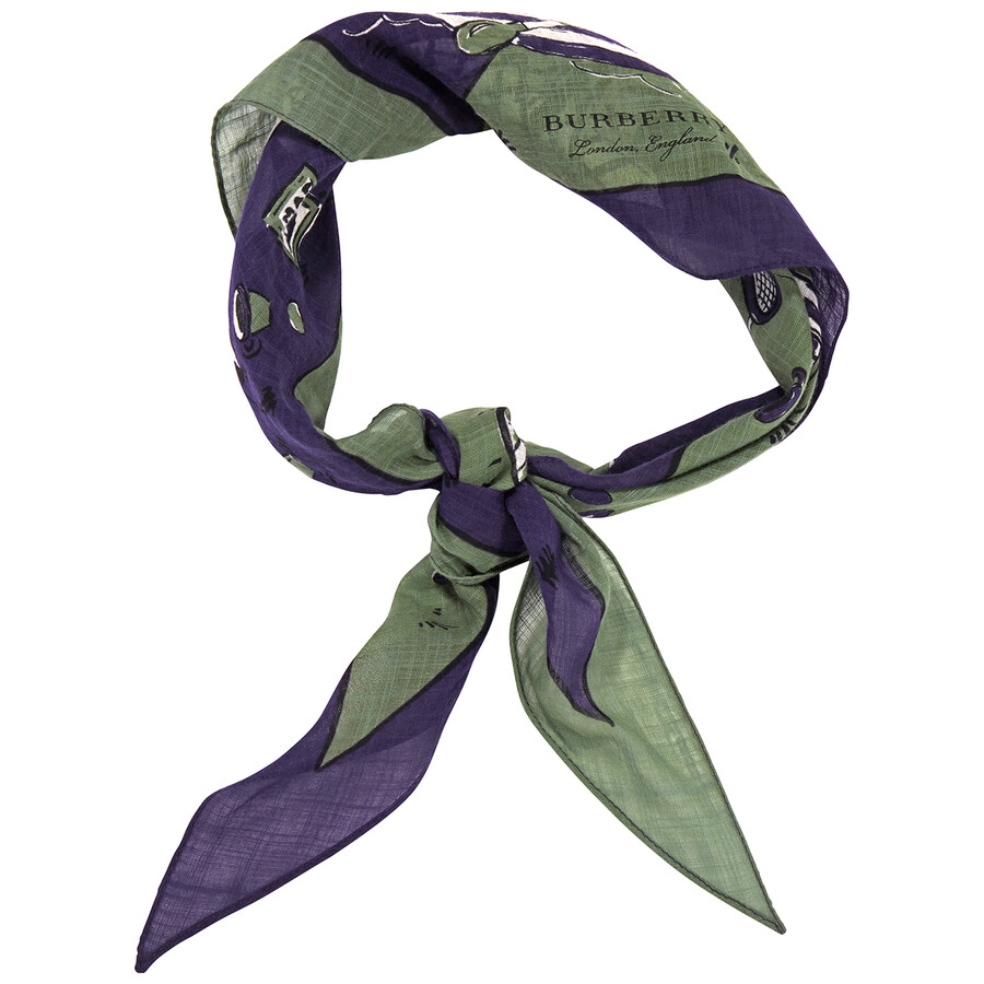 Burberry Regency Purple Printed Scarf 4073023 5045553730825 Apparel