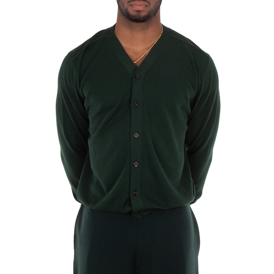 Relaxed Fit Wool V-Neck Cardigan