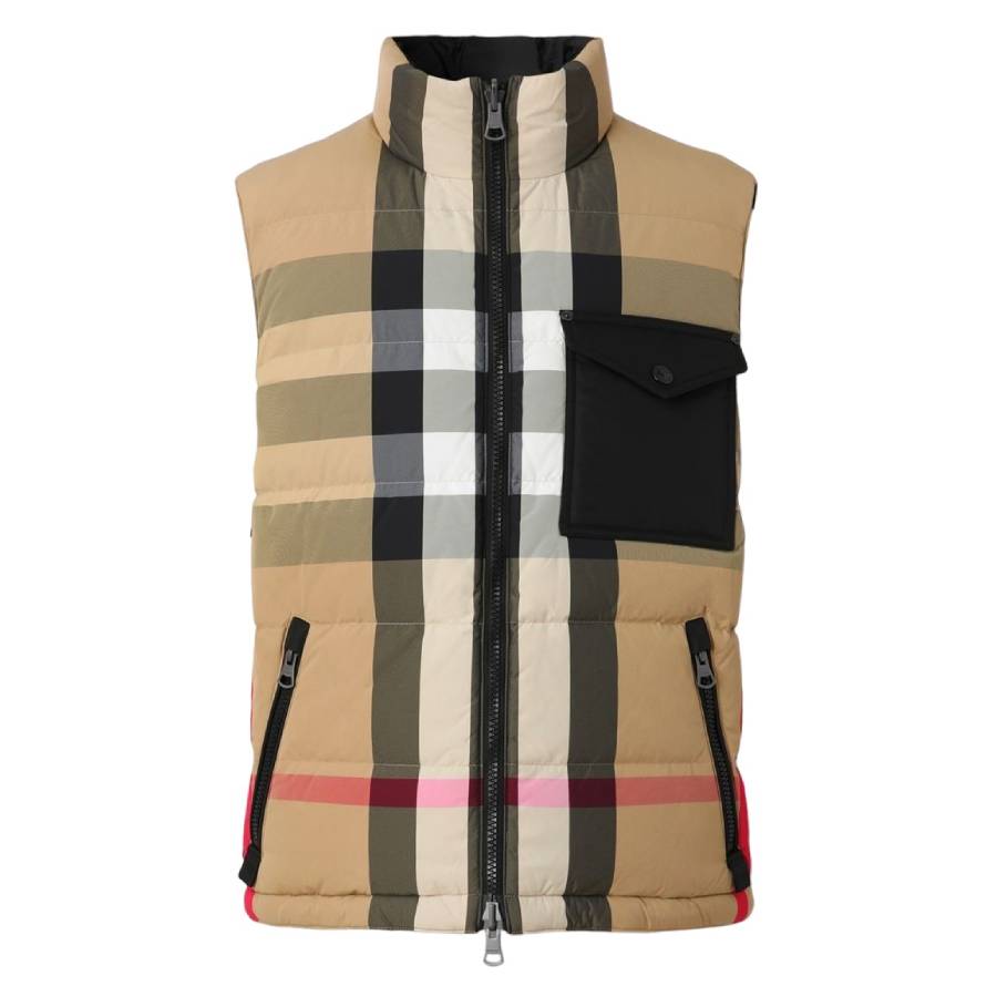Burberry Reversible Check Puffer Vest, Size Large 8064287 Burberry Reversible Check Puffer Vest, Size Large 8064287