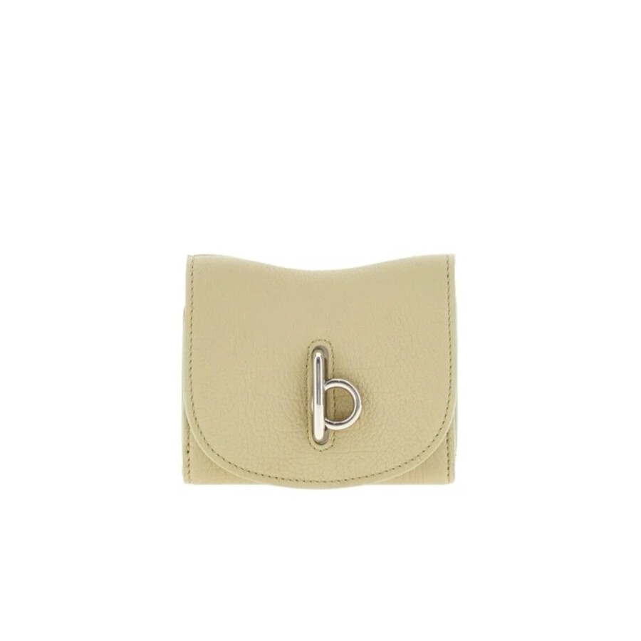 Burberry Rocking Horse Compact Leather Wallet In Neutral
