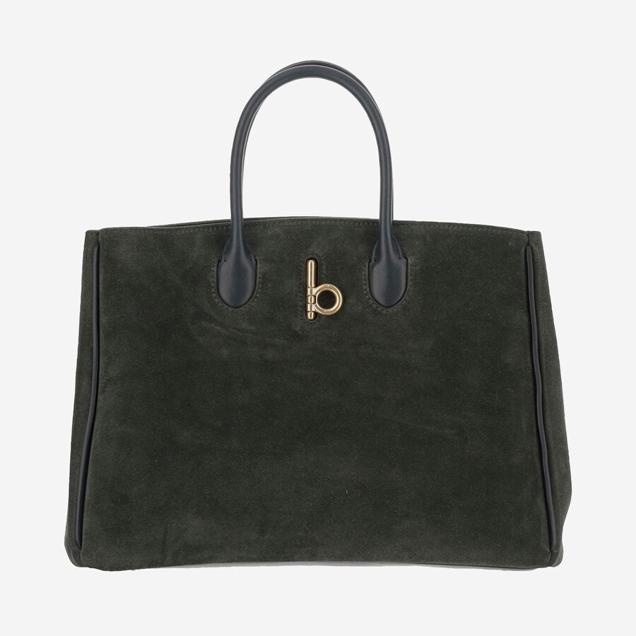 Burberry Rocking Horse Green Suede Bag