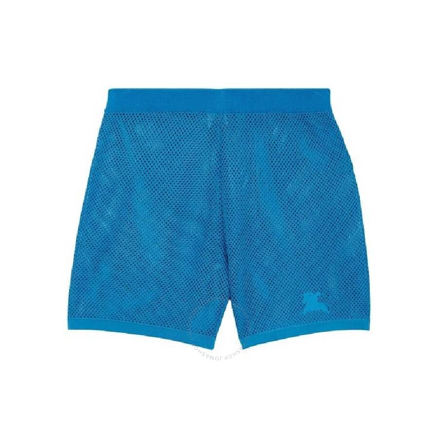 Burberry Man Shorts & Bermuda Shorts Azure Size Xl Viscose, Polyamide In Blue