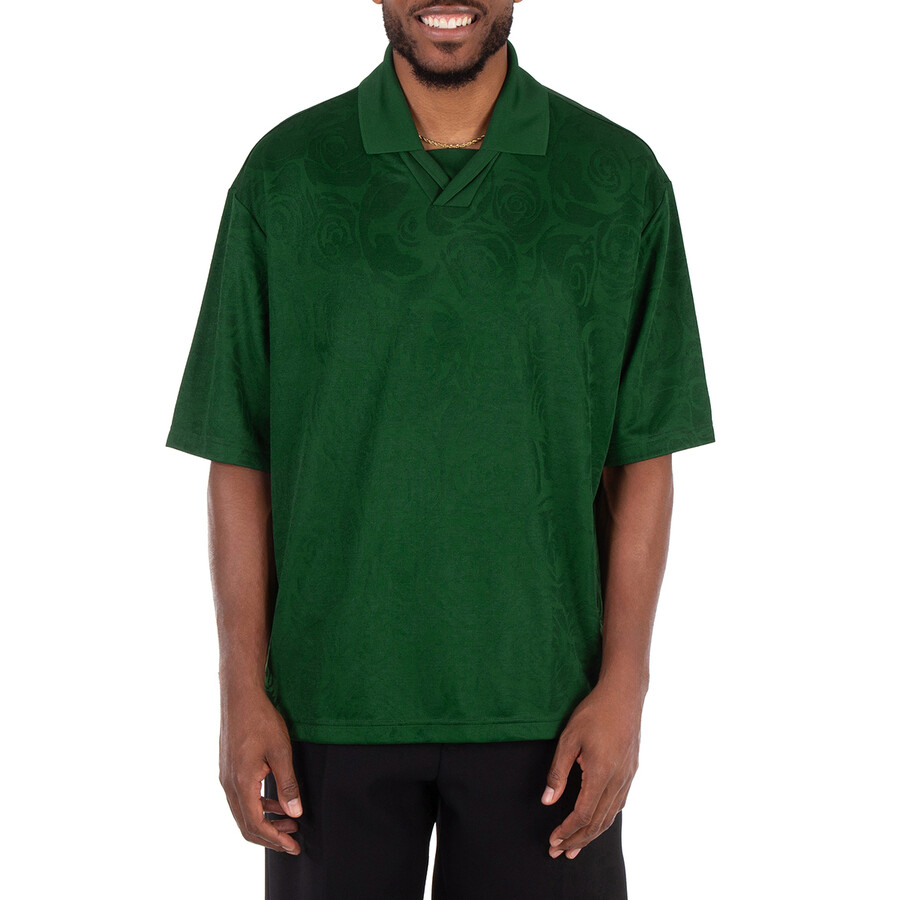 【送料込み】Burberry★SHERRINGHAN Burberry Rose Jacquard Polo Shirt, Size XX-Large 8081289