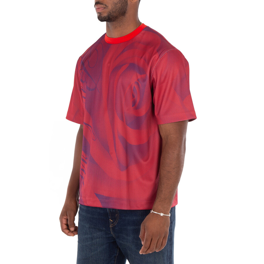 Burberry Rose Print Football T-Shirt - T-Shirts - Compare