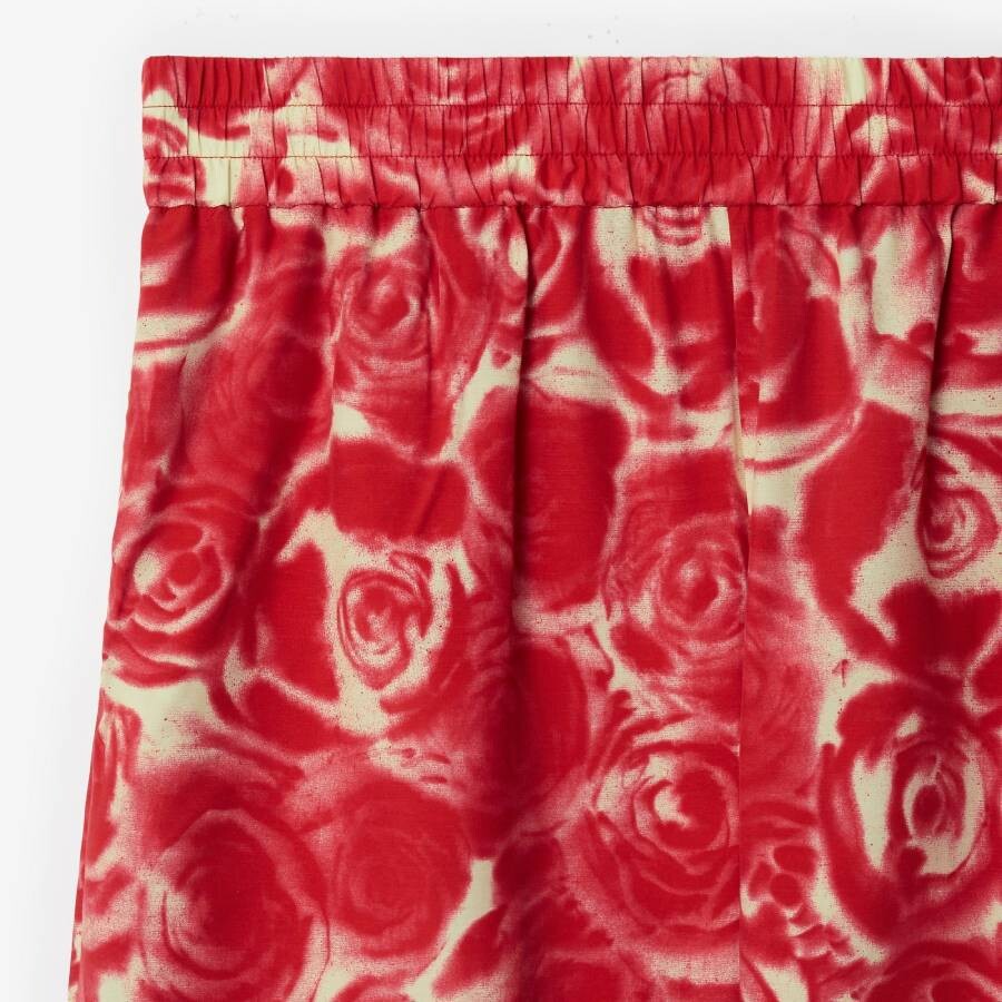 Rose Viscose Shorts, Size Small