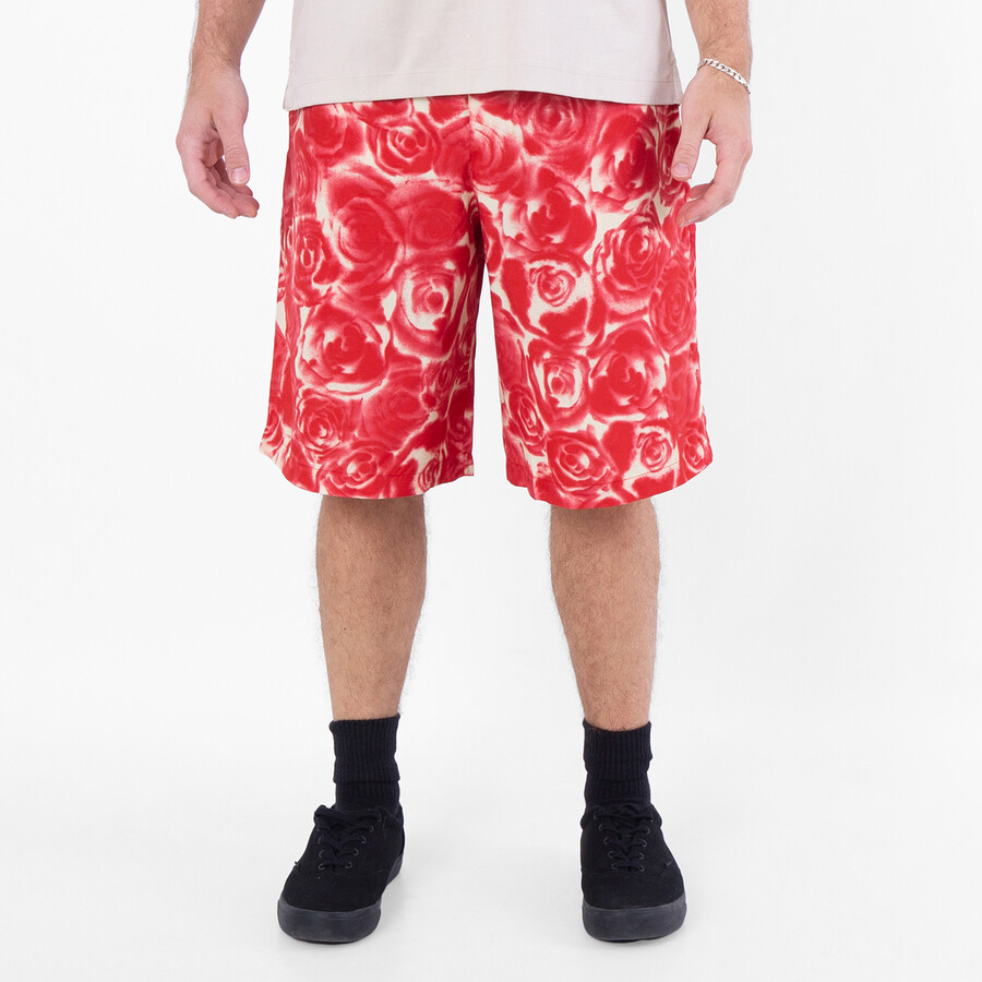 Rose Viscose Shorts, Size Small