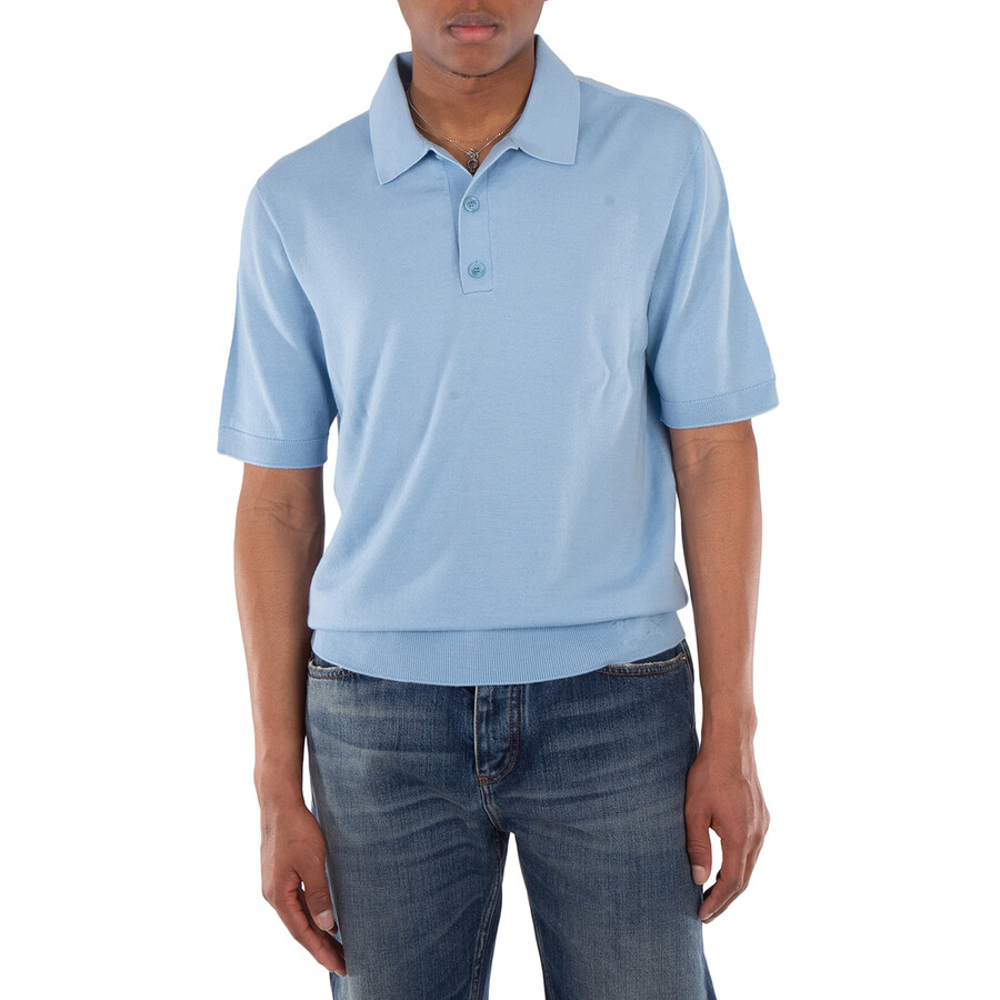Burberry Rowanson Polo Knit Silk Blend T-Shirt, Size Large