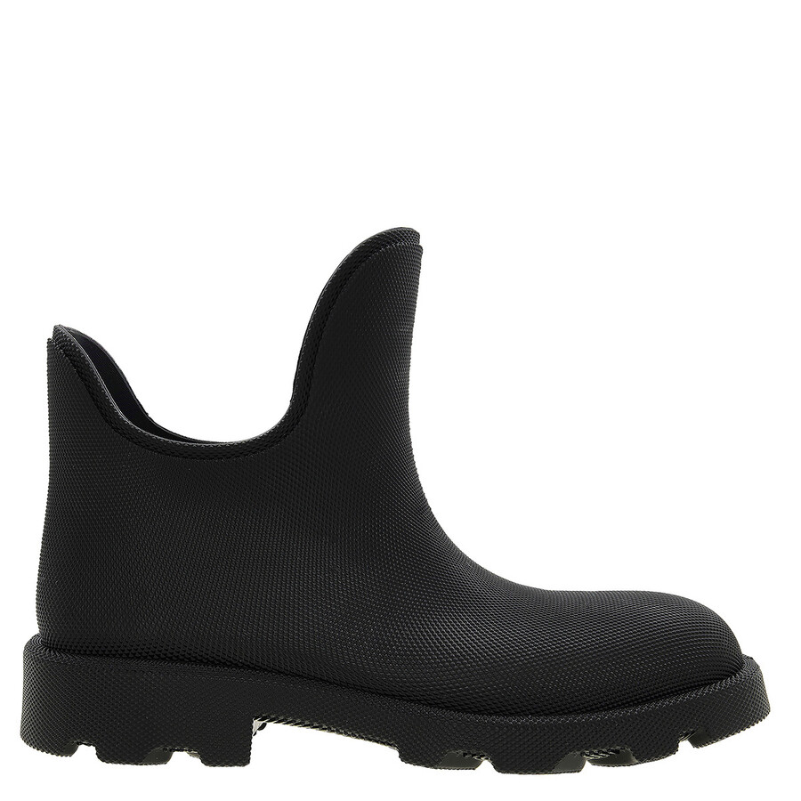【BURBERRY】 Rubber Marsh Ankle Boots Rubber Marsh Stamp Low Boots​ in Black - Women | Burberry