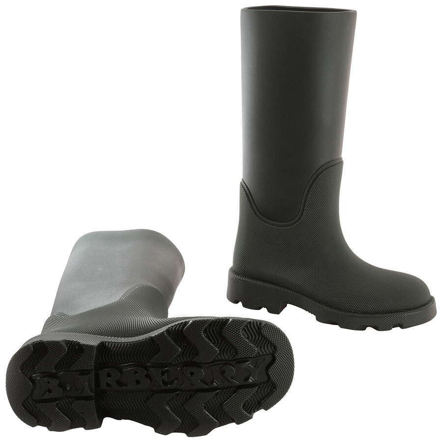 Burberry Rubber Marsh Calf-Length Rain Boots - Shoes - Save