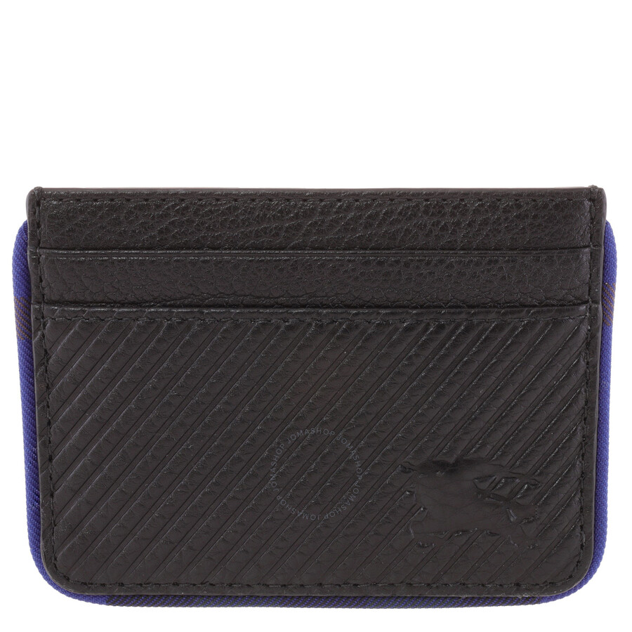Burberry Sandon Heritage Ekd Card Case In Black