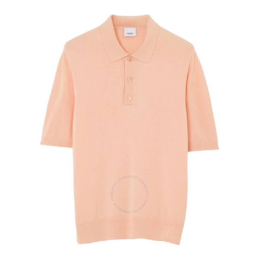 Burberry Short Sleeve Collar T-shirt In Pink/orange