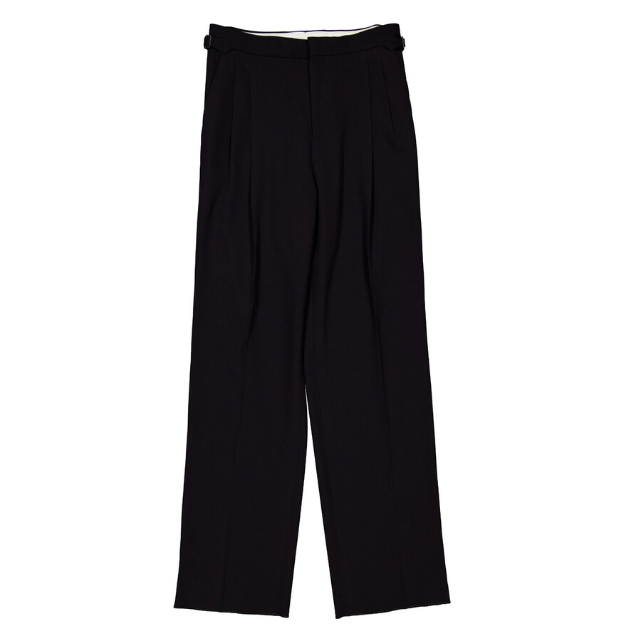 Side Stripe Wide-Leg Wool Trousers