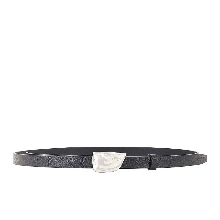 Burberry Signature Shield Leather Belt In Black
