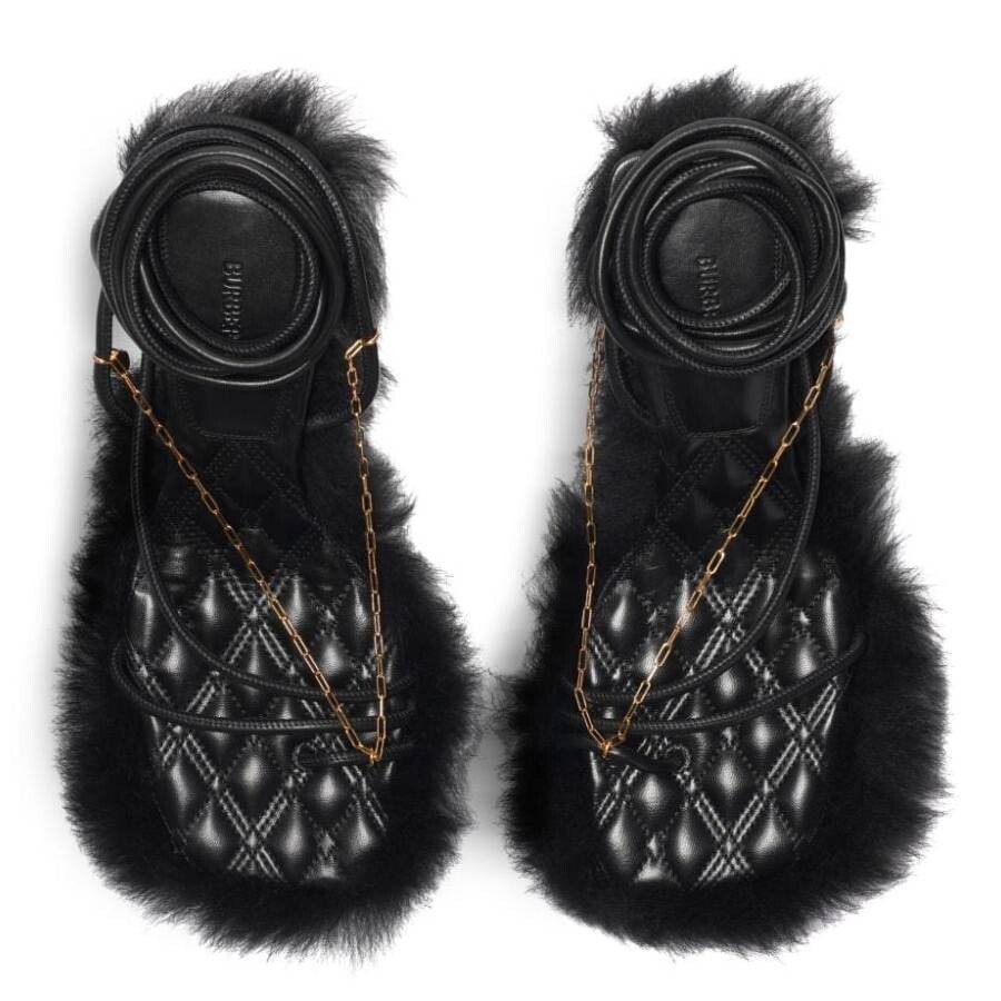 Burberry Leather Slinky Sandals