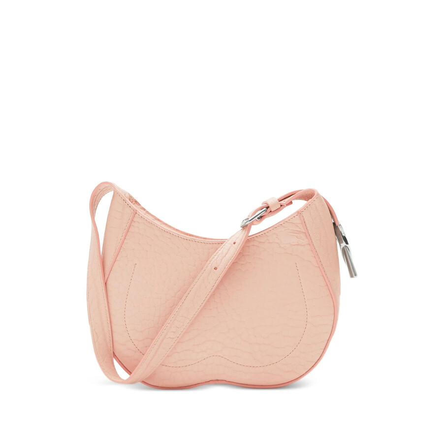 Burberry Small Chess Leather Baguette Bag In Pink