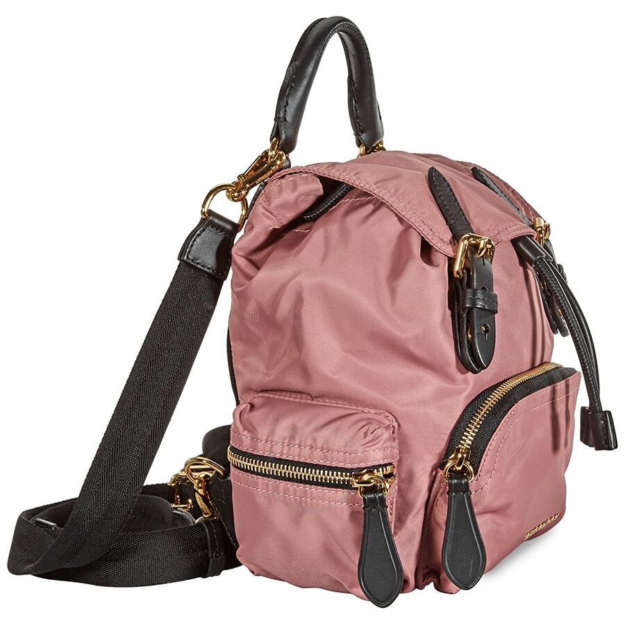 Burberry Small Crossbody Nylon Rucksack Dark Pink Burberry
