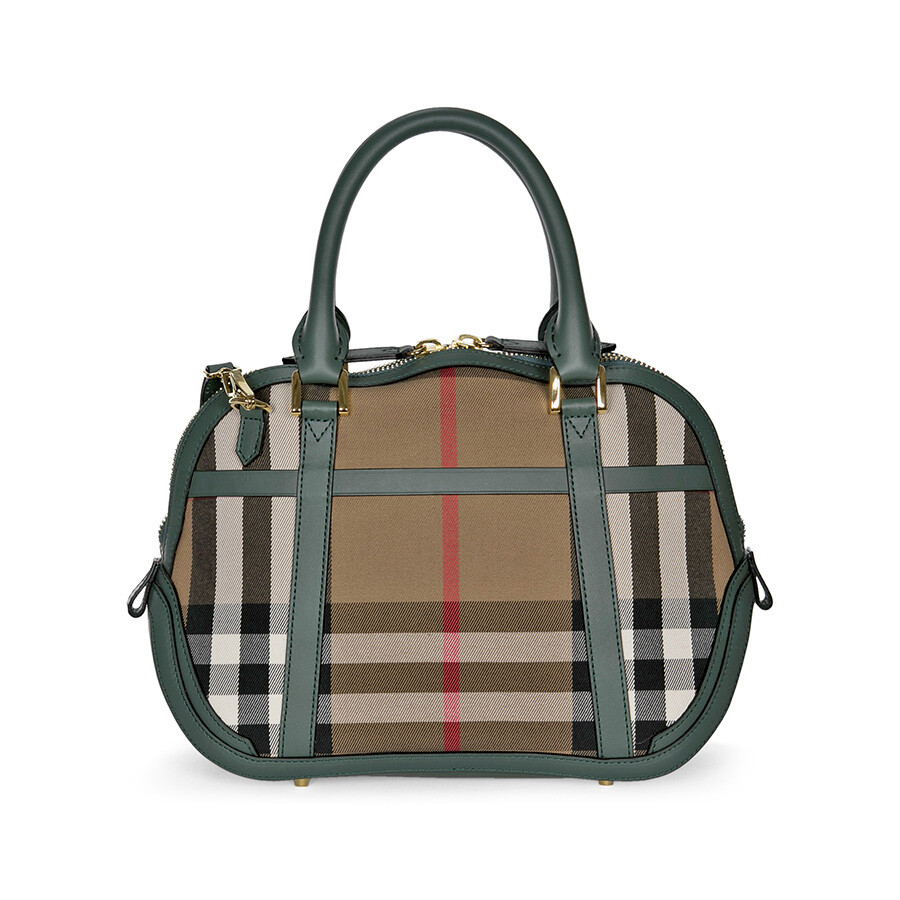 Burberry Small Orchard in Sartorial Bowling Bag Dark Opal Green