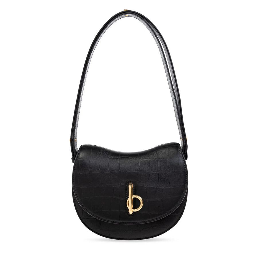 Burberry Small Rocking Horse Embossed Shoulder Bag In Black
