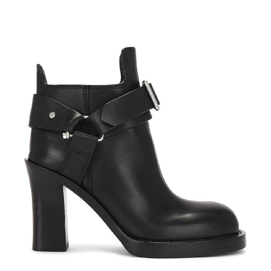 Burberry Buckled 100mm Leather Ankle Boots