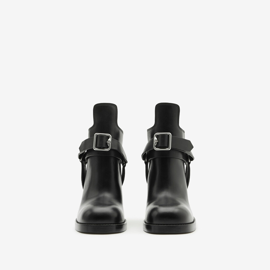 Burberry Buckled 100mm Leather Ankle Boots