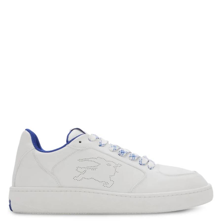 Burberry Stock Leather EKD Logo Low-Top Sneakers, Brand Size 39.5