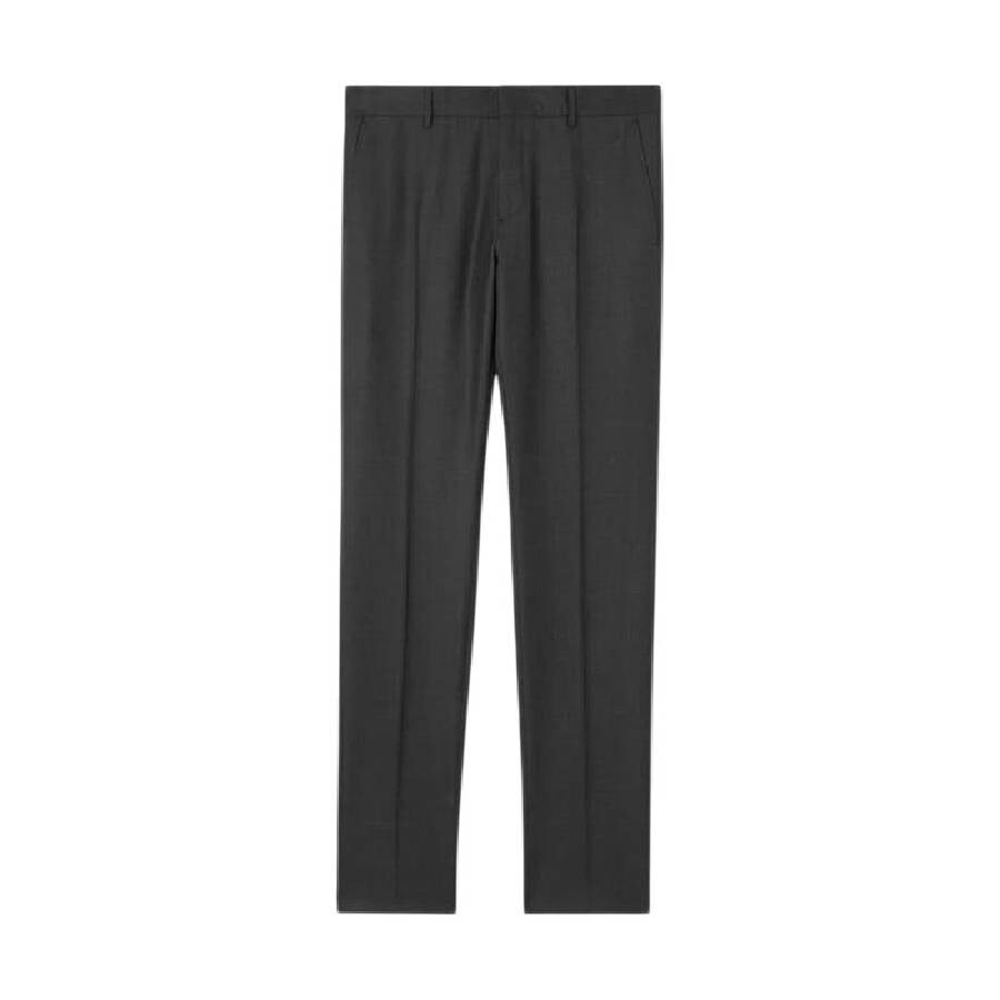 Straight Leg Tailored Wool Trousers