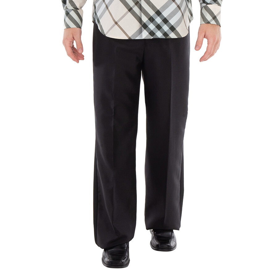 Straight-Leg Wool Blend Trousers