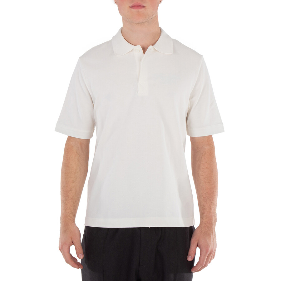 Burberry Striped Cotton Polo Shirt, Size Medium 8082124