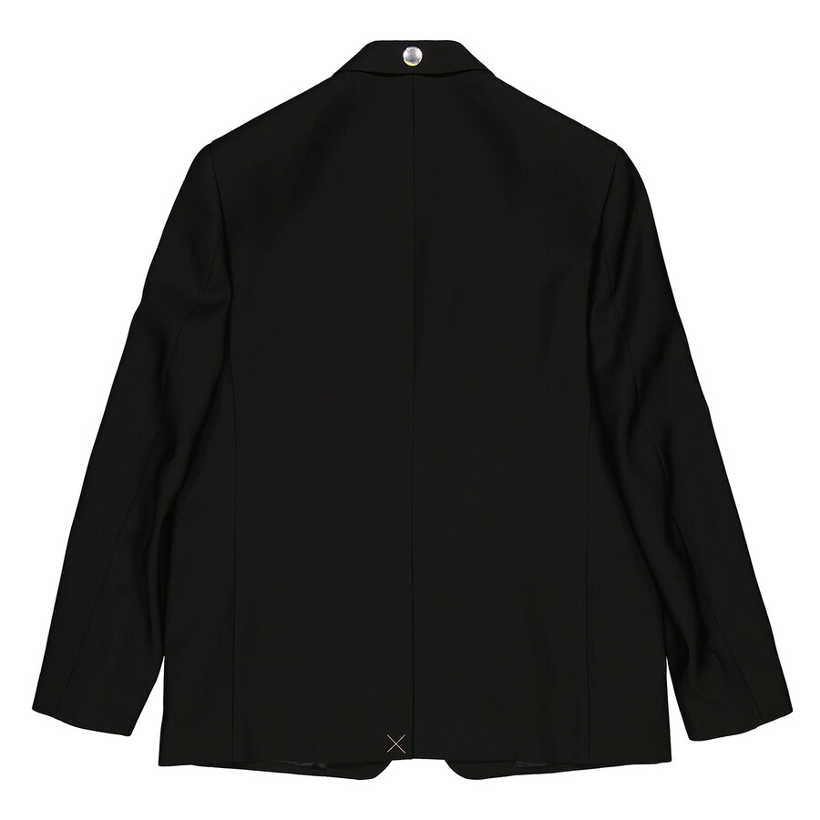 Burberry Tailored Double Breasted Blazer Jacket In Black