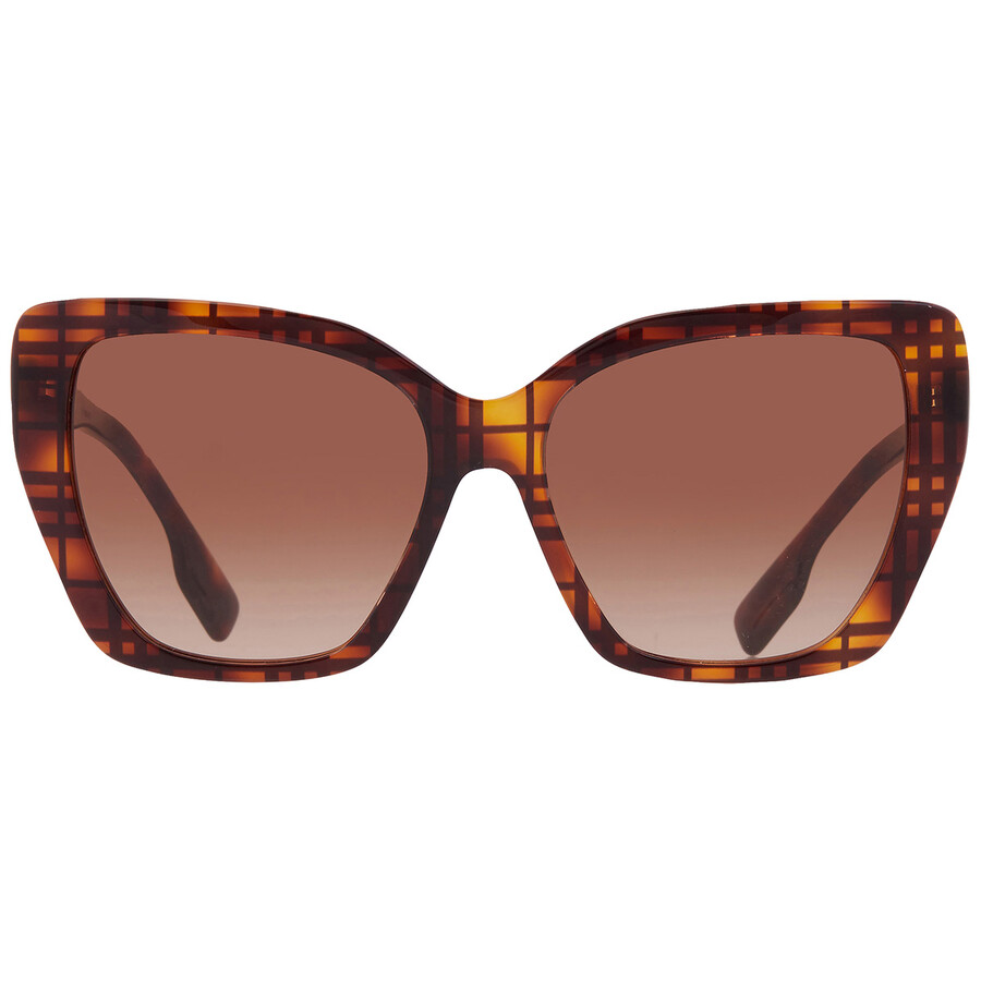Burberry Tamsin Brown Gradient Butterfly Ladies Sunglasses Be4366 398213 55 In Brown/red