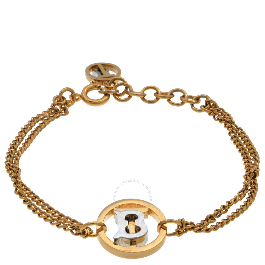 Burberry Tb Monogram Double-chain Bracelet