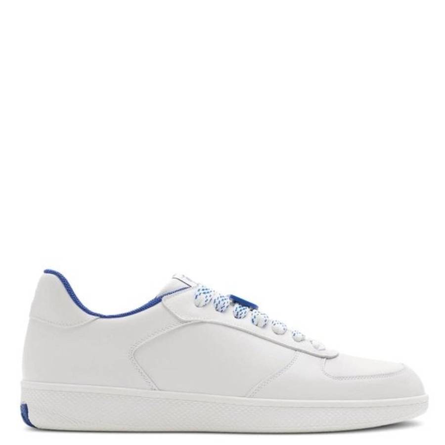 Burberry Terrace Leather Low-Top Sneakers, Brand Size 40 ( US Size