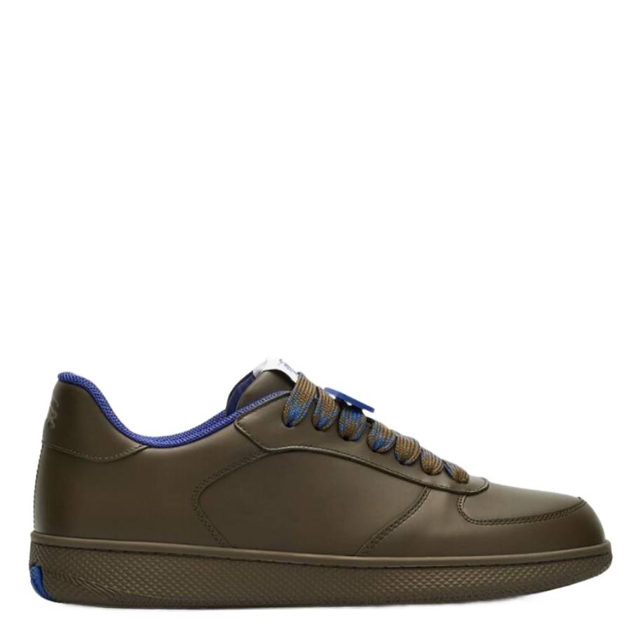 Burberry Terrace Leather Low-Top Sneakers, Brand Size 39 ( US Size