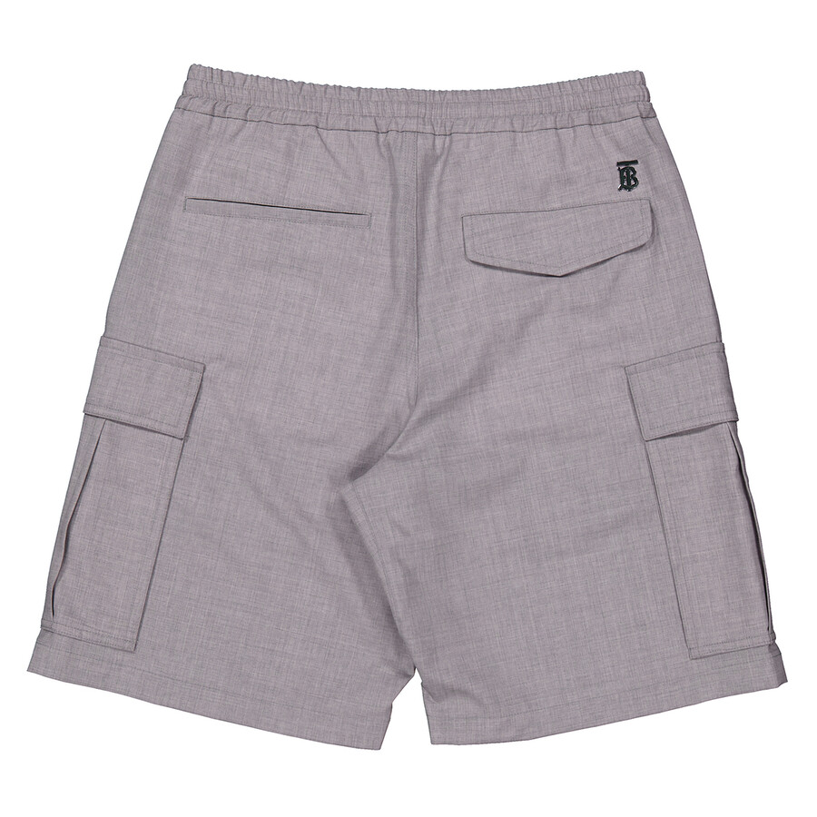 Trueman Monogram Wool Cargo Shorts