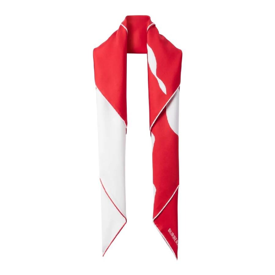 Burberry Two Tone Ekd Two-tone Split Horse Silk Scarf