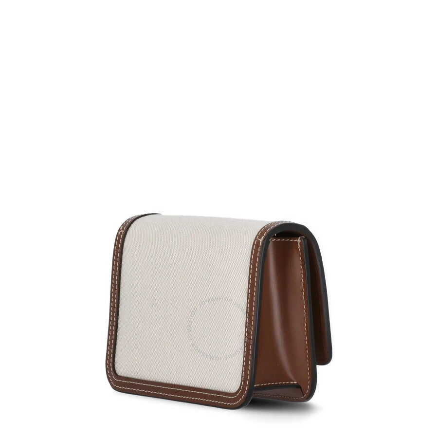 Burberry Two-tone Mini Crossbody Bag In Brown
