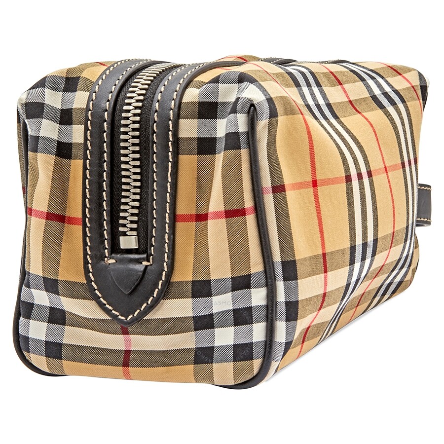Burberry Vintage Check and Leather Pouch Burberry Handbags