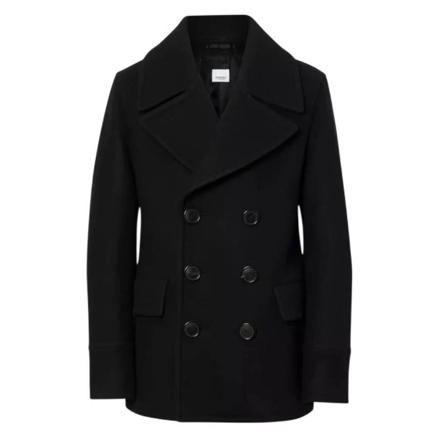 Burberry Westleigh Wool-Blend Pea Coat, Brand Size 46 ( US Size 36